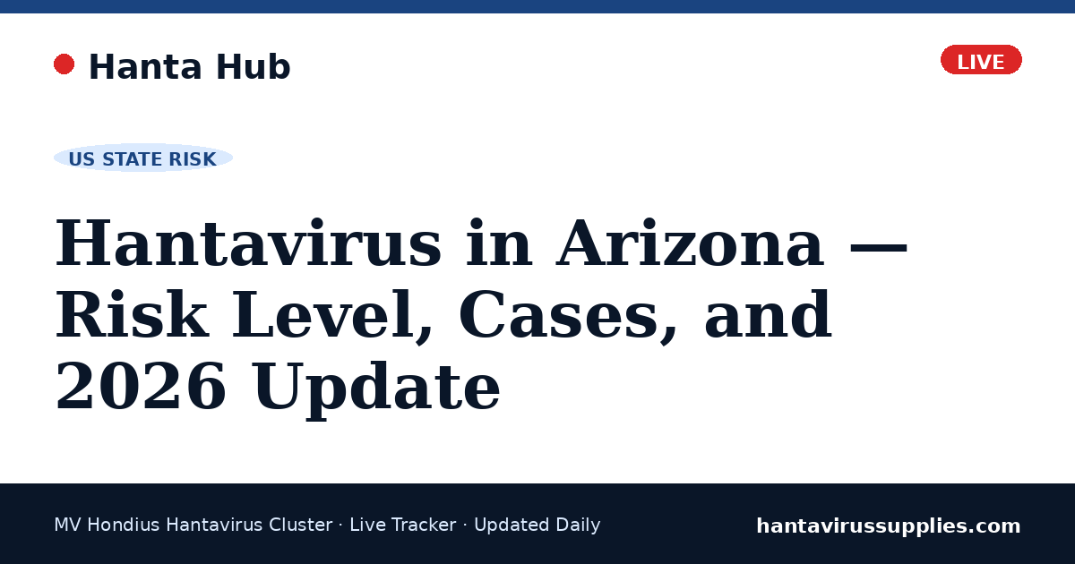 Enhanced Risk For Arizona Hantavirus in Arizona — Risk Level, Cases, and 2026 Update | Hanta Hub