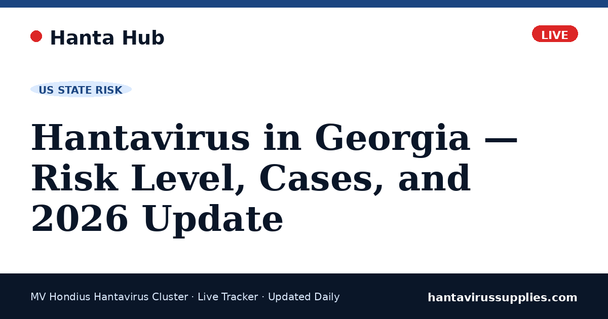 Hantavirus in Georgia — Risk Level, Cases, and 2026 Update | Hanta Hub